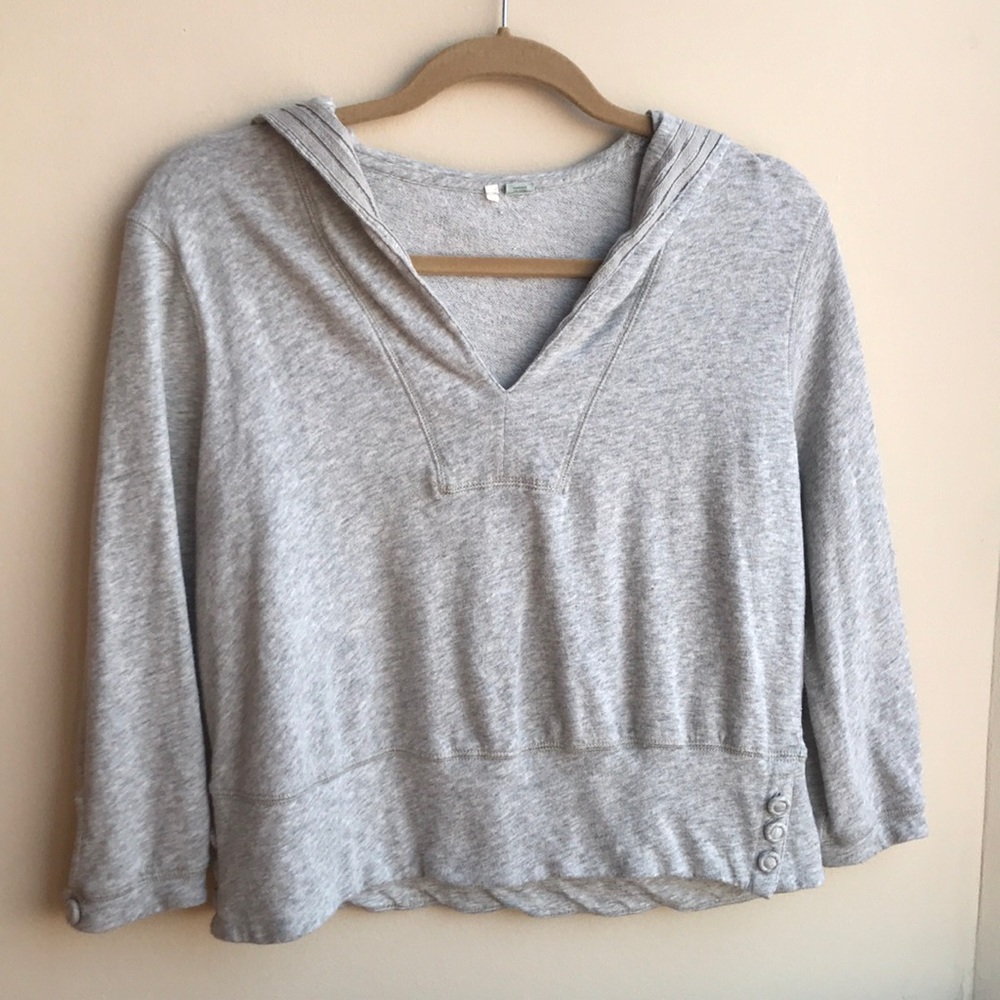Anthropologie Cropped Hooded Sweater
